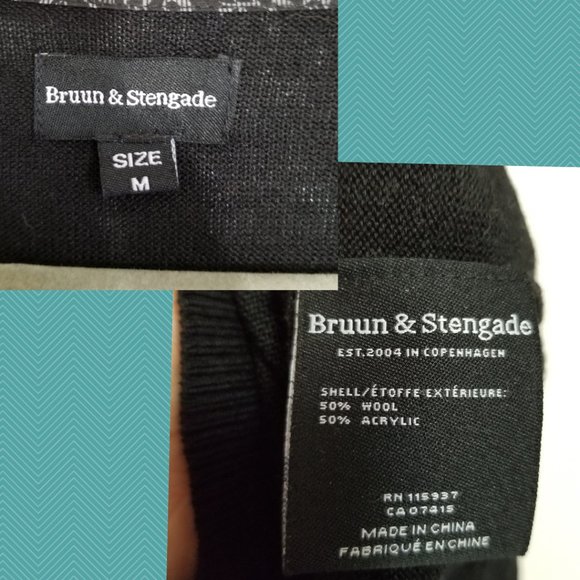 Bruun & Stengade Black Wool + Acrylic Knit Sweater - Picture 4 of 4